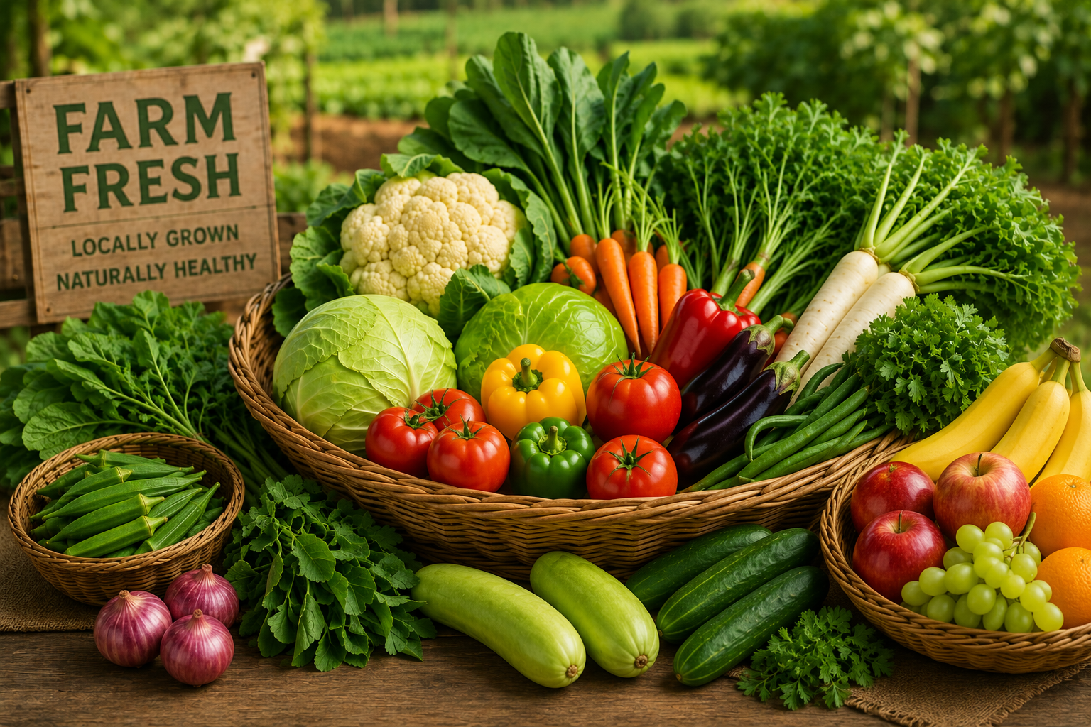 Farm fresh vegetables